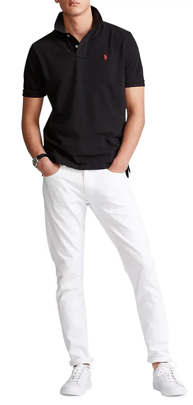 Polo Ralph Lauren POLO BLACK The Iconic Mesh Polo Shirt, US Large