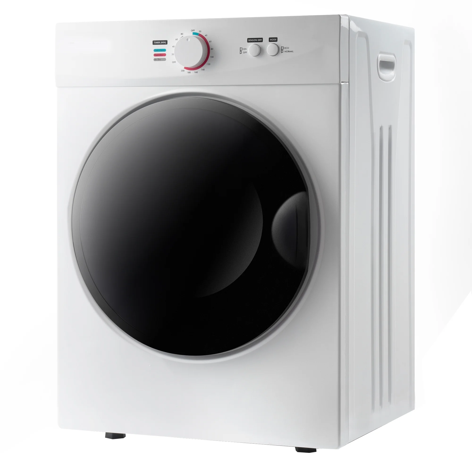 Docooler Portable Laundry Dryer with Easy Knob Control for 5 Modes, Stainless Steel Clothes Dryers, for Home, Dorm, Apartment and RV, Wall Mount Kit Included