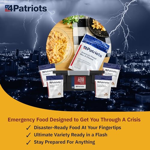 4Patriots 2-Week Survival Food Kit: Emergency Food Supply Designed to Last 25 Years, 84 Servings