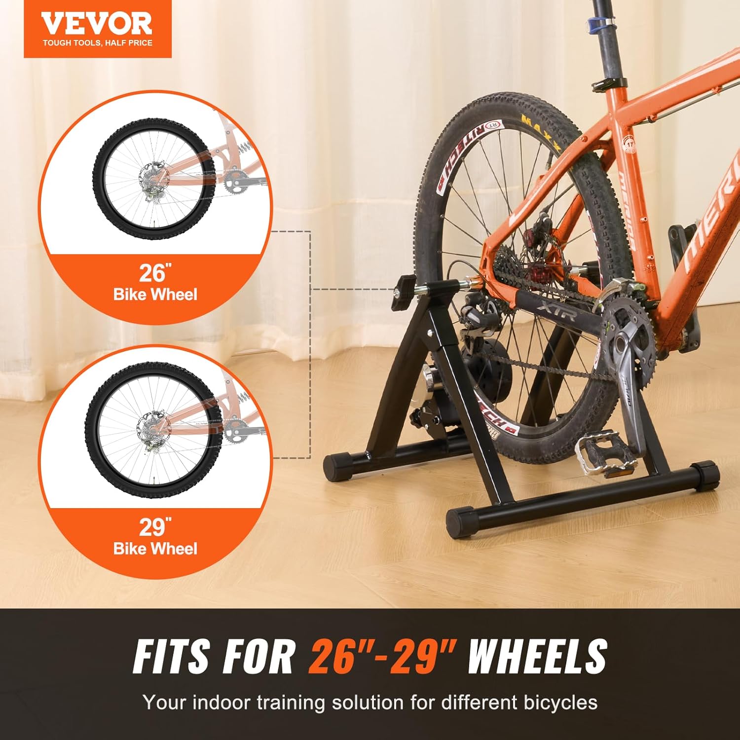 VEVOR Bike Trainer Stand, Magnetic Stationary Bike Stand for 26
