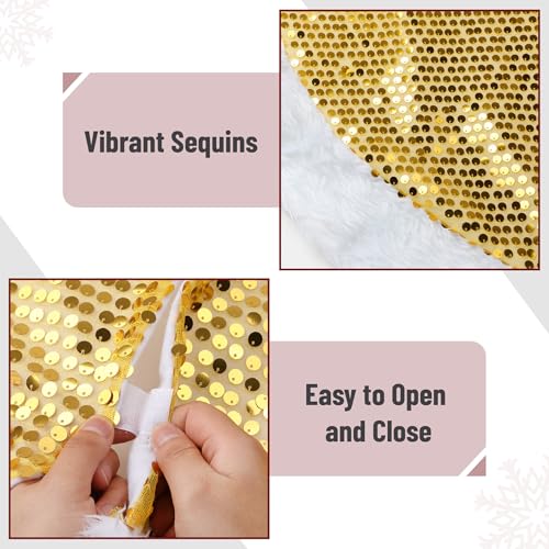 Mr. Pen- Christmas Tree Skirt 48 inches, Knitted Christmas Skirt Tree, Xmas Tree Skirt