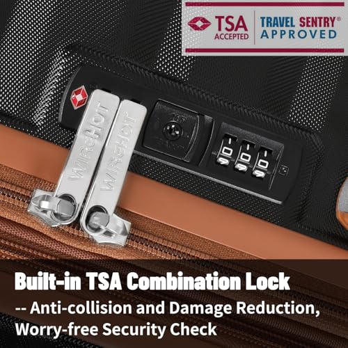 Lightweight Luggage with Spinner Wheels & YKK Zipper, 3-Piece Travel Suitcase ABS+PC Hardshell Luggage Set with TSA Lock, Light Avocado Green (20+24+28 inch)