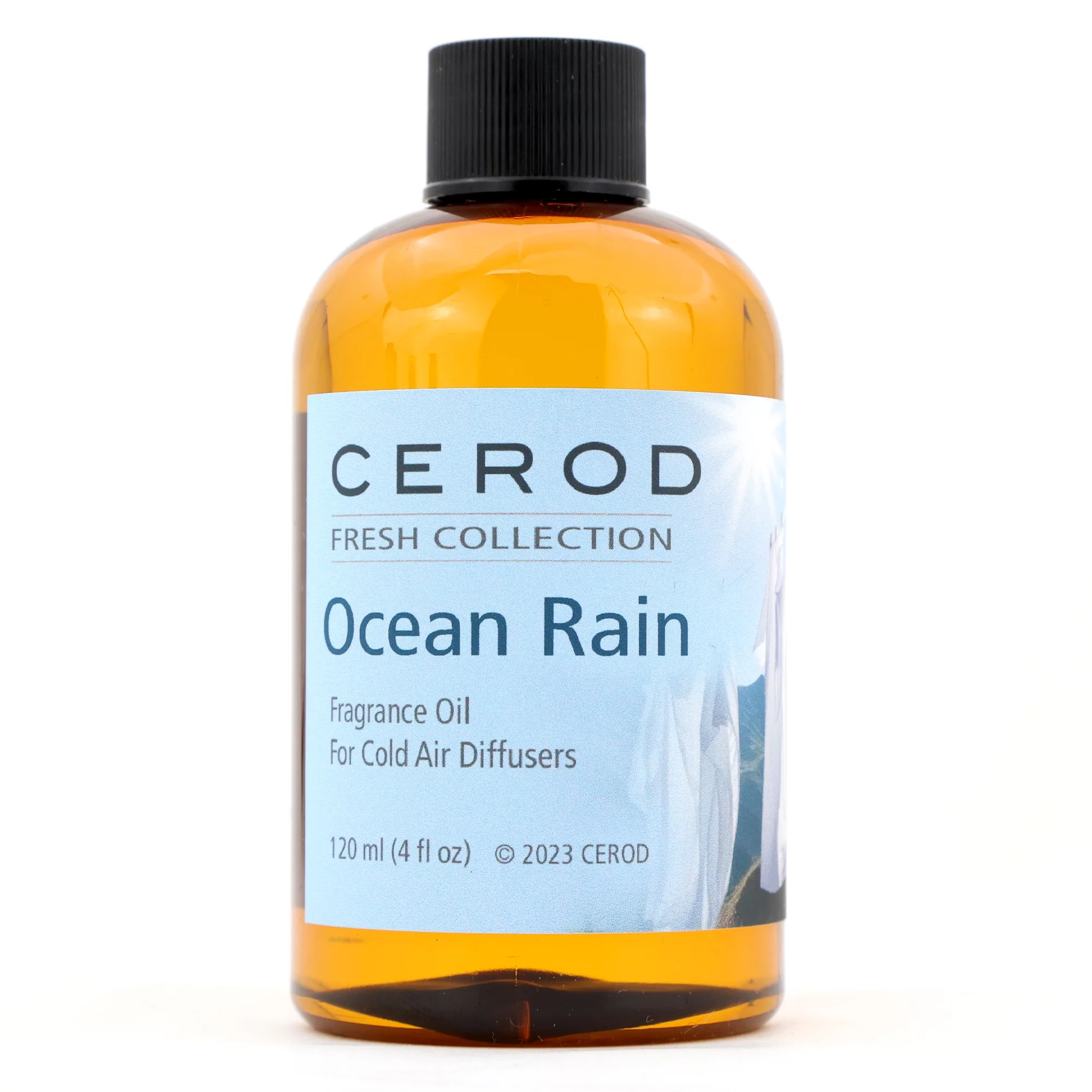 CEROD – Fresh Collection - Ocean Rain Fragrance Oil for Cold Air Diffusers - Aromatherapy Essential Oil Scents - Crisp notes, Sea Salt, Orange, Rose - 4 oz. (120ml)