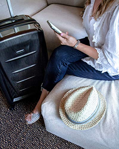 Samsonite Winfield 2 Hardside Expandable Luggage with Spinner Wheels, Brushed Anthracite, Checked-Large 28-Inch