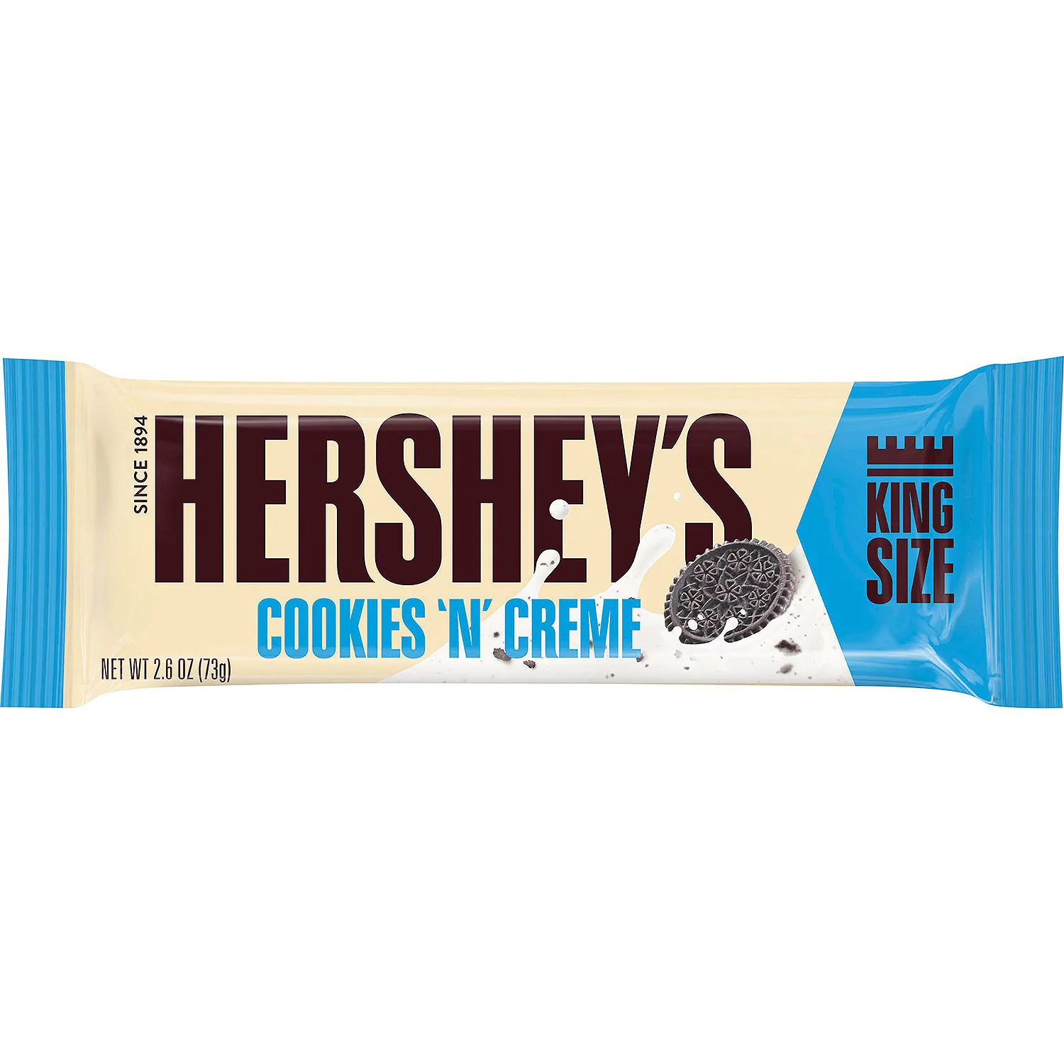 Hershey's Cookies 'n' Creme Candy Bars King Size, 2.6 Oz., 18 Count
