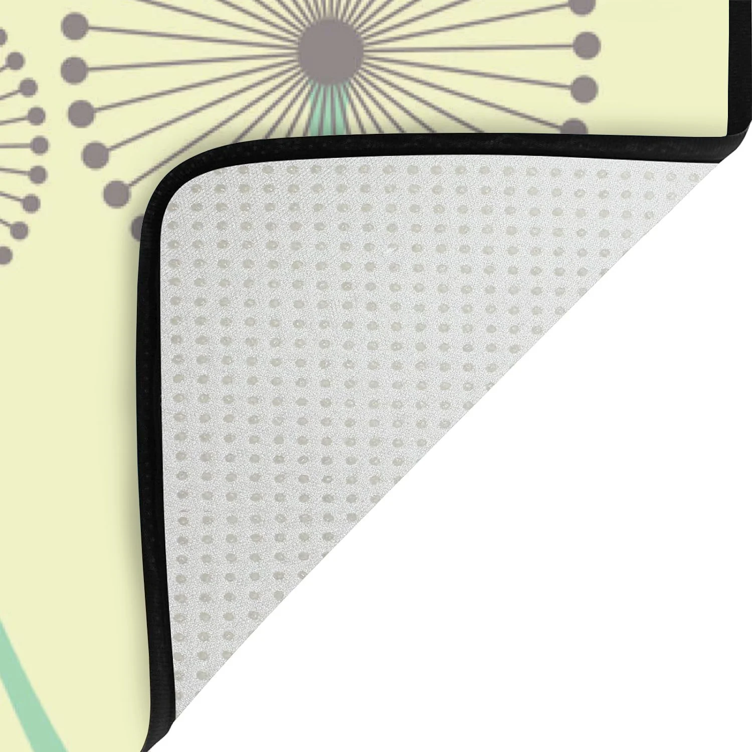 Anyway.go Bath Curtain Rugs Sets 2 Pcs,Bathroom Theme Set with Shower Curtain and Non-Slip Carpet -12 Hooks-60X72in,Flowers