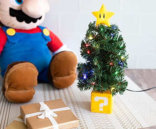 Nintendo Super Mario Bros. Super Star LED USB-Powered Light-Up Desktop Holiday Tree