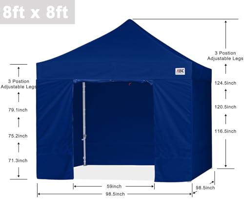 ABCCANOPY Easy Pop Up Canopy Tent with Sidewalls 10x10 Commercial -Series, White