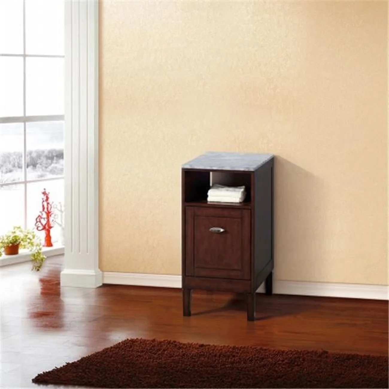 Bellaterra Home  Cabinet- Sable Walnut - 16 in.