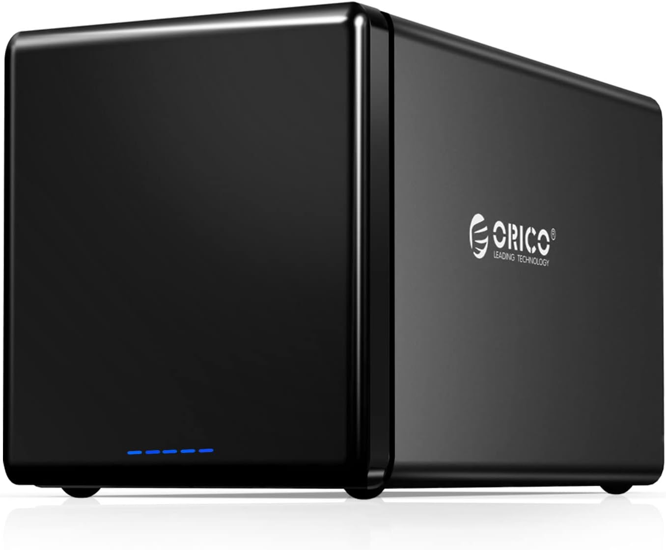 ORICO 4 Bay HDD Raid Enclosure USB External Hard Drive Enclosure Aluminum Magnetic SATA III Disk Storage Case Tool-Free for 2.5/3.5 SSD HDD Support 64TB(4X16TB) for Data Backup NAS Expansion NS400RU3