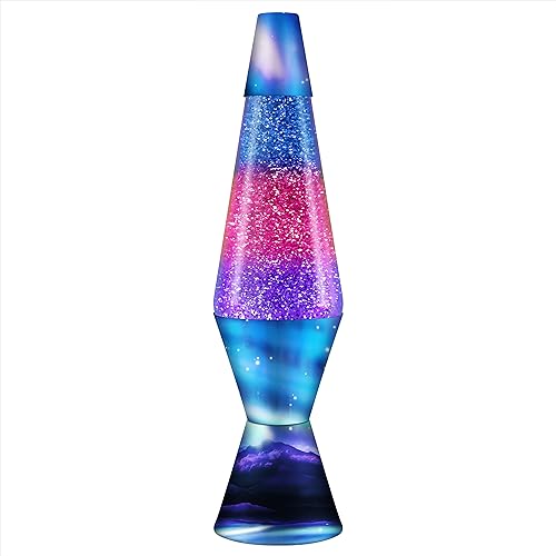 Lava Lamp 14.5 inch Northern Lights Lamp,Plastic, Purple/Blue, 21600400UK