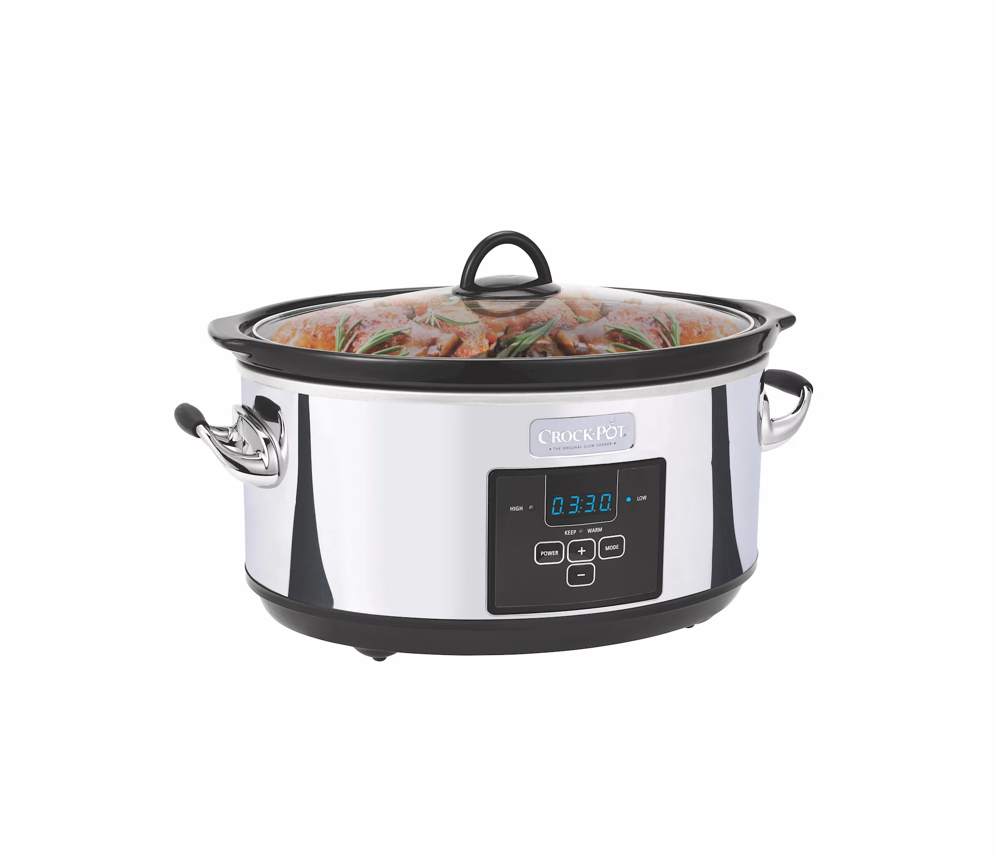 Crock-Pot 7-Quart Polished Flat Control Programmable Slow Cooker (SCCPVF710-P-WM)