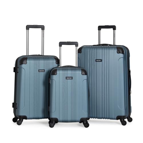 Kenneth Cole REACTION Out of Bounds Lightweight Hardshell 4-Wheel Spinner Luggage, Cobalt Blue, 20-Inch Carry On