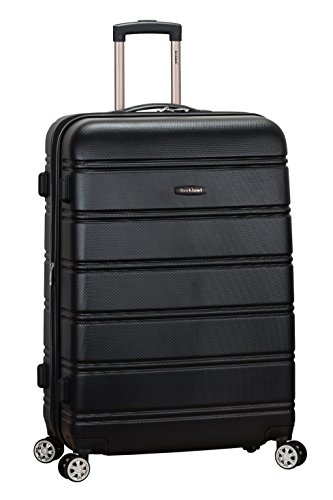 Rockland Vara Softside 3-Piece Upright Luggage Set, Expandable,Black dot, (20/22/28)
