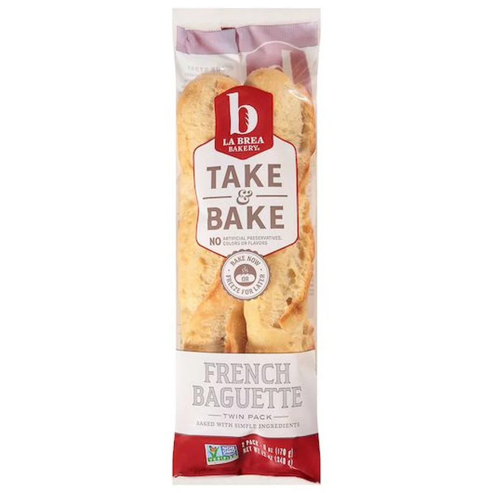Labrea Bakery French Take and Bake Baguette Bread - Twin Pack, 12 Ounce -- 10 per Case.