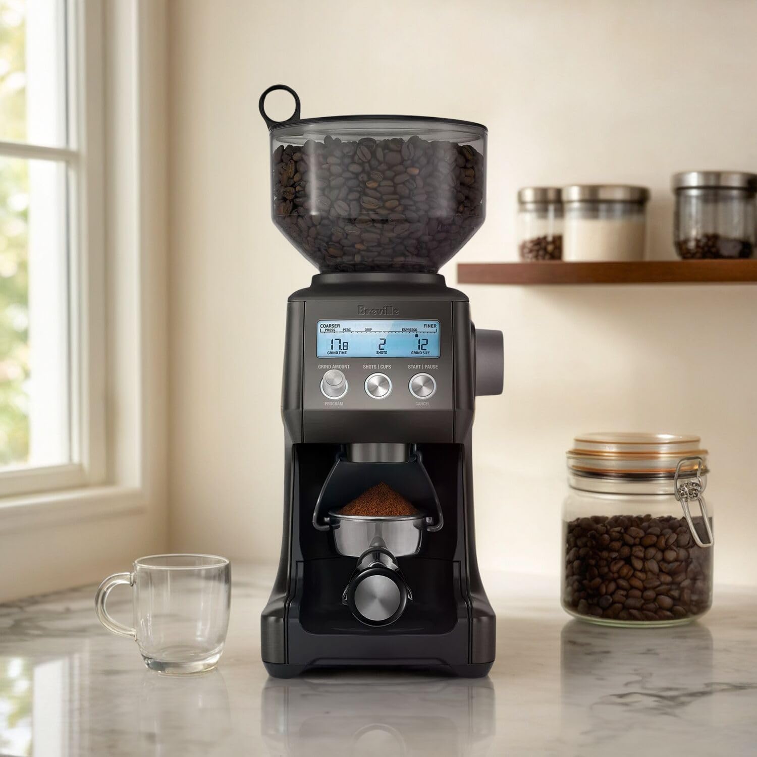 Breville Smart Grinder Pro, Black Stainless