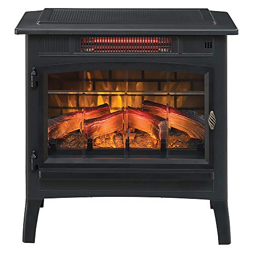 Duraflame 3D Infrared Electric Fireplace Stove with Remote Control - Black, DFI-5010-01