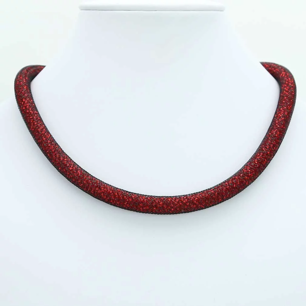 GlassOfVenice Murano Glass Necklace Eleganza - Fire Red