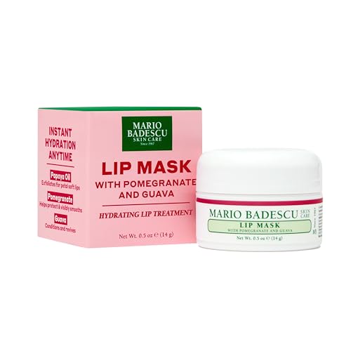 Mario Badescu Lip Mask, Overnight Lip Treatment Enriched With Skin Softening Coconut Oil and Hydrating Shea Butter