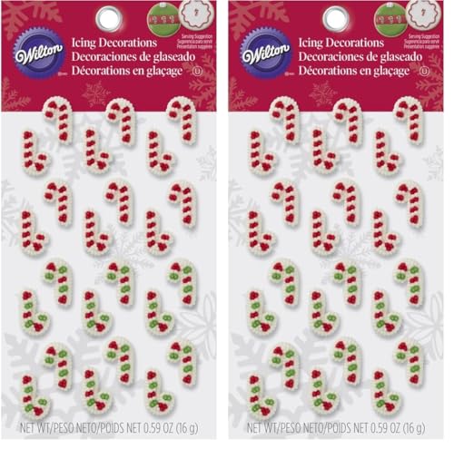 Wilton Mini Candy Cane Edible Cupcake Toppers