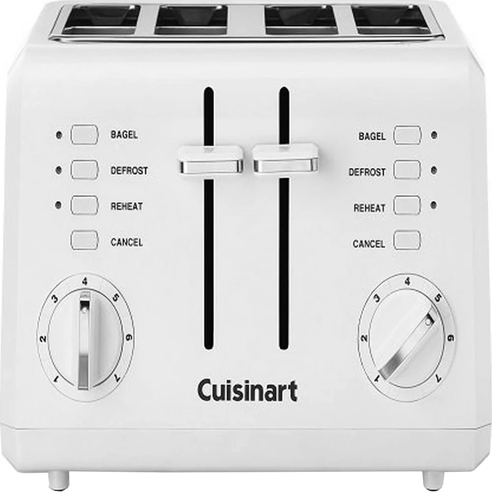 Restored Cuisinart CPT140FR Electronic Cool Touch 4Slice Toaster White (Refurbished)