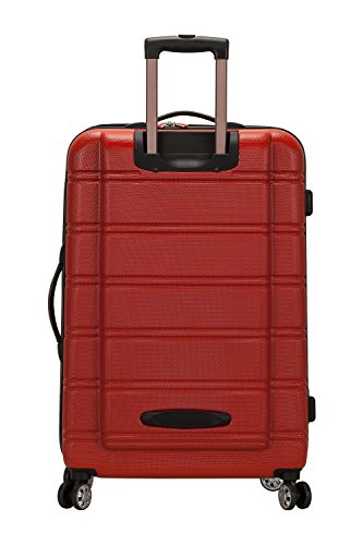 Rockland Melbourne Hardside Expandable Luggage with Spinner Wheels, Blue, Checked Large 28