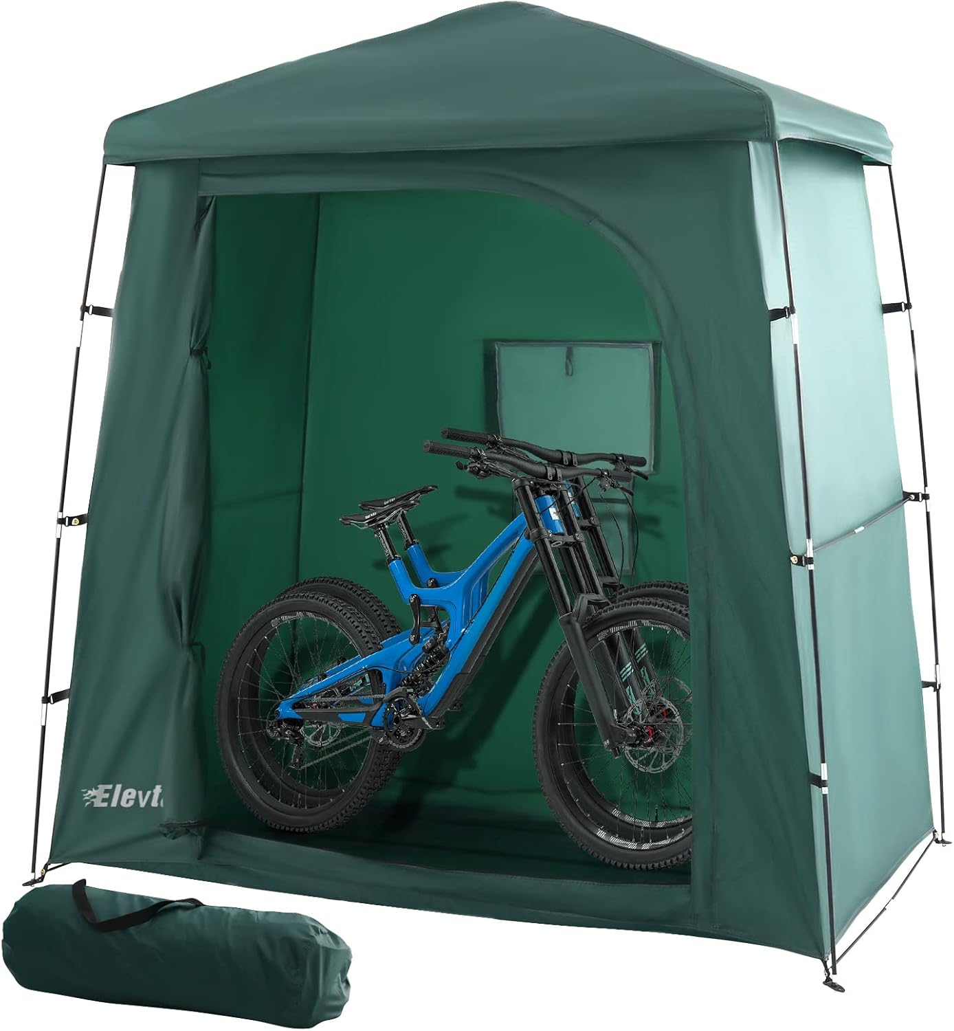 ELEVTAB Bike Storage Tent, Foldable Waterproof Outdoor Bike Storage Shed for 2-3 Bikes ,Space Saving Bike Tent with Window for Outdoor, Garden and Camping…