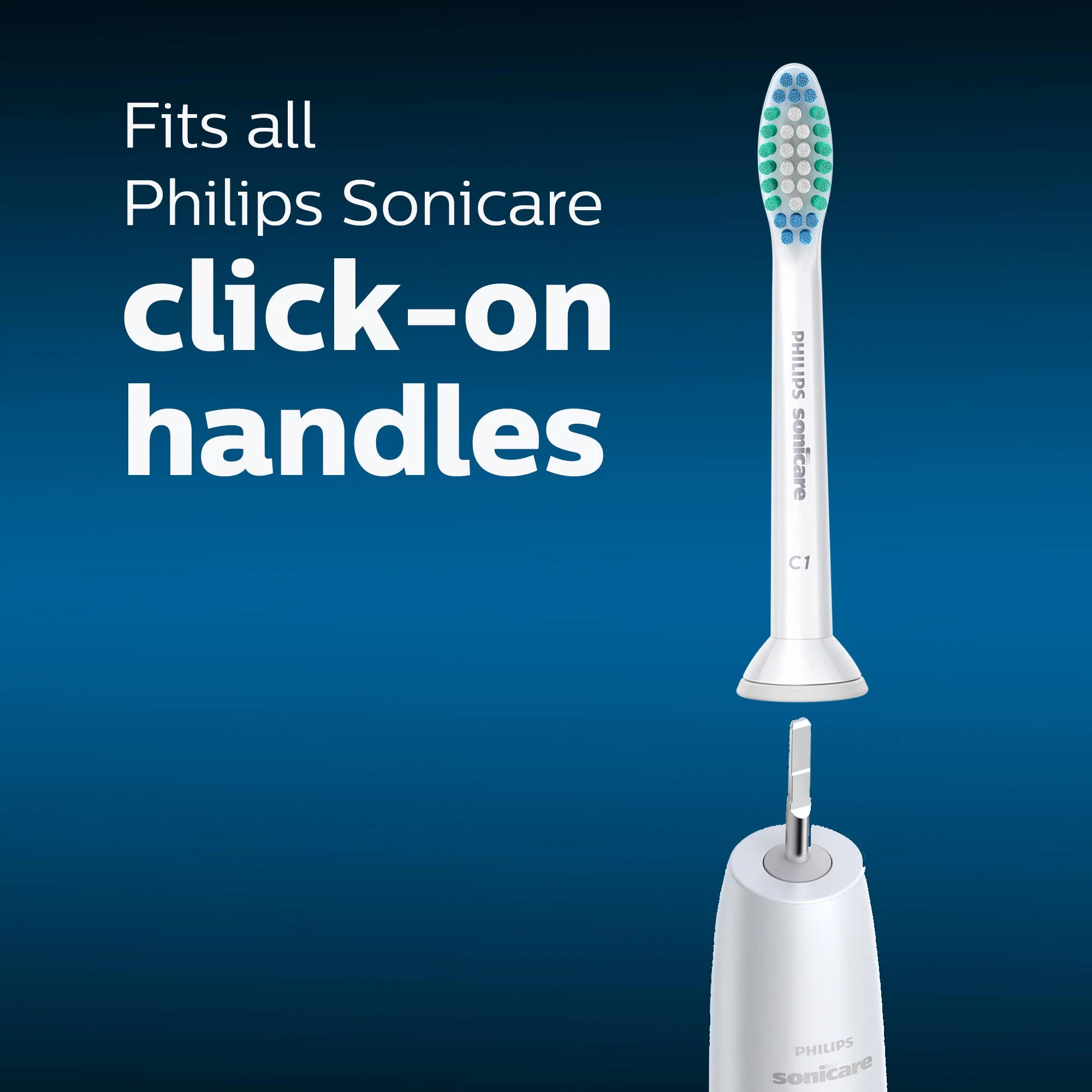 Philips Sonicare Simplyclean (C1) Replacement Toothbrush Heads, 4 Pack, HX6014/65