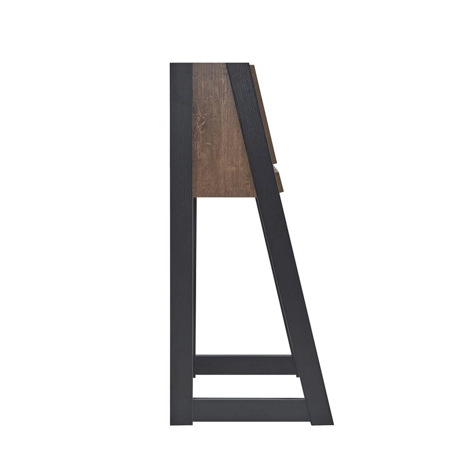 Urbanpro Modern Wood Secretary Desk in Walnut Oak Brown/Black