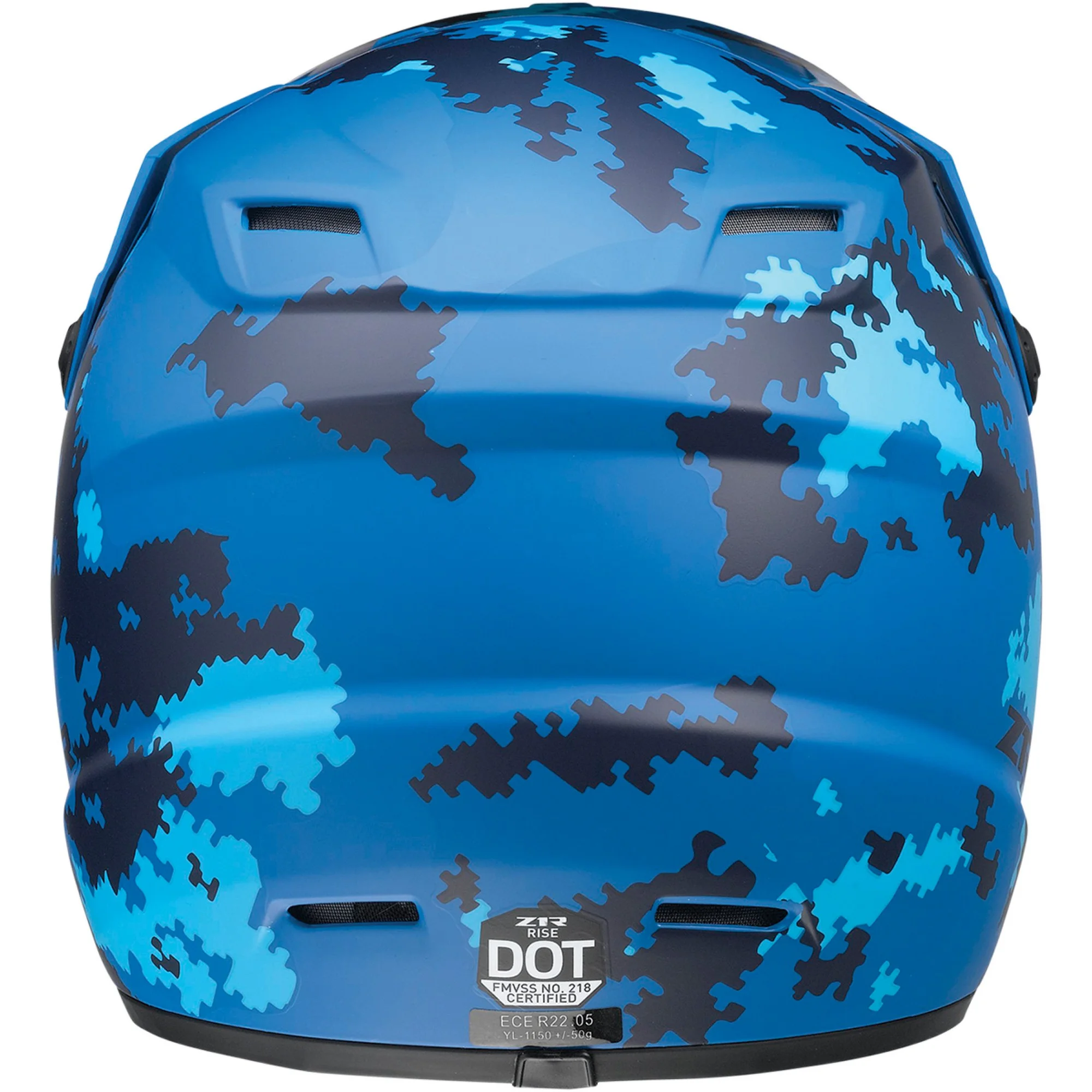 Z1R Rise Camo 2 Digi Youth MX Offroad Helmet Blue MD