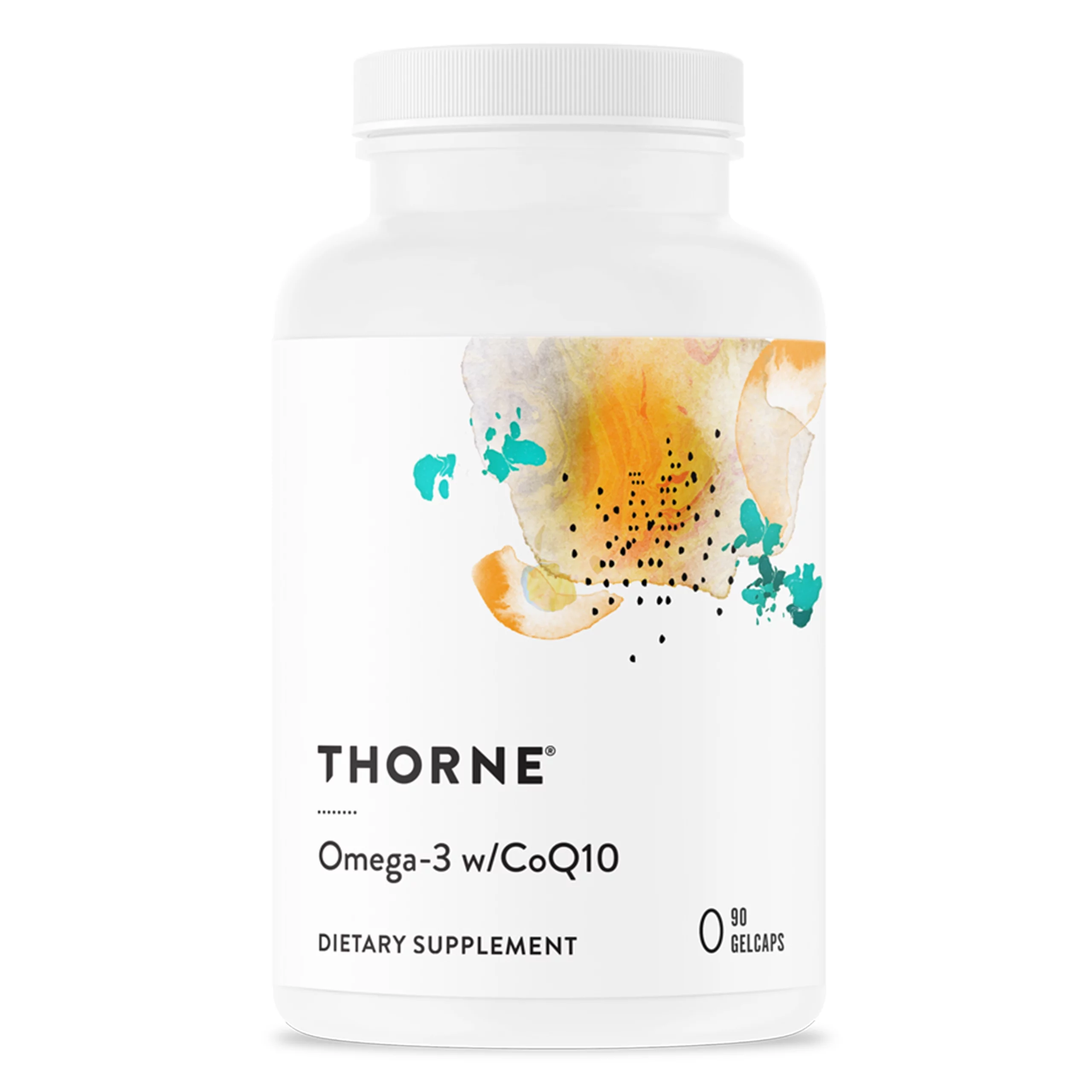 Thorne Omega-3 with CoQ10, Omega-3 Fatty Acids Supplement with CoQ10, EPA and DHA, 90 Gelcaps