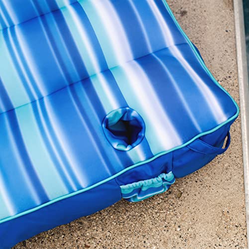 Big Joe Captain's Float No Inflation Needed Pool Lounger, Double Sided Mesh, Quick Draining Fabric