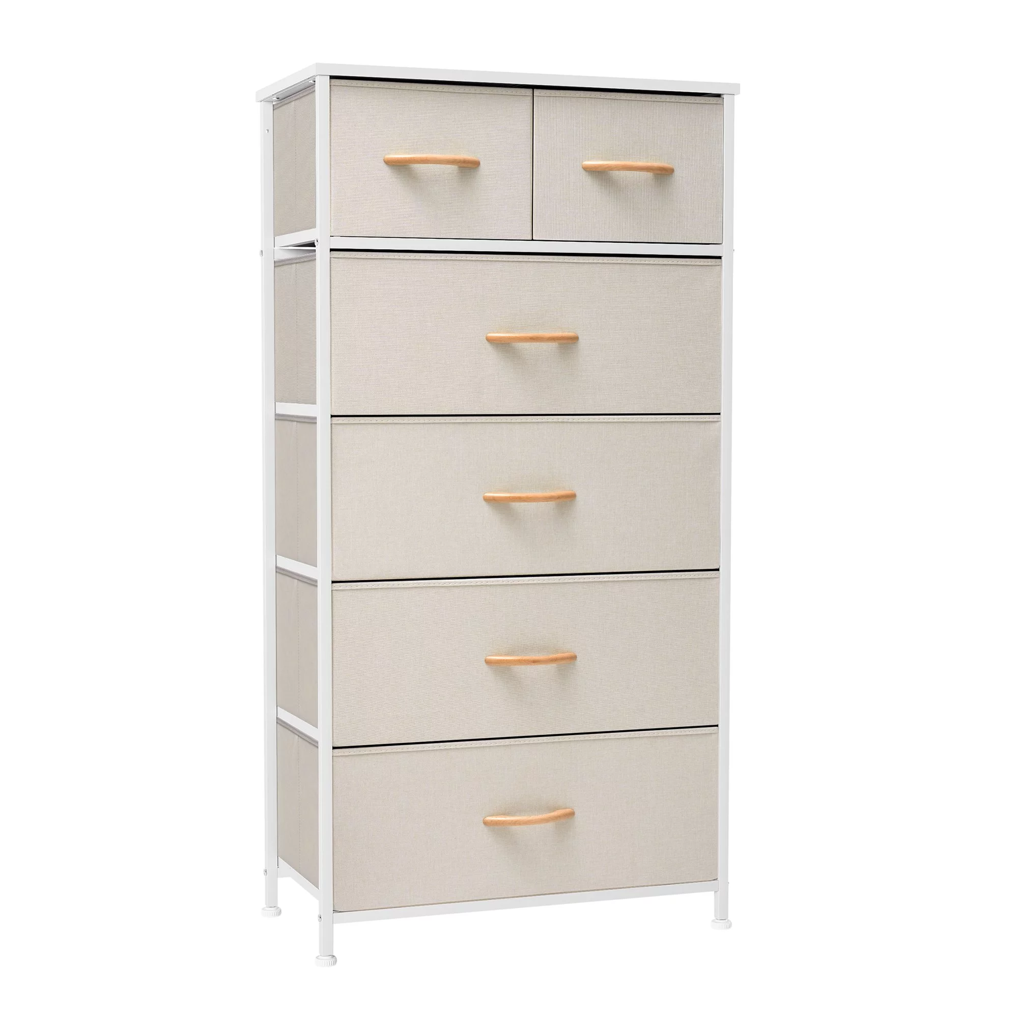 Crestlive Products Beige 6-Drawer Dresser Chest Vertical Tower