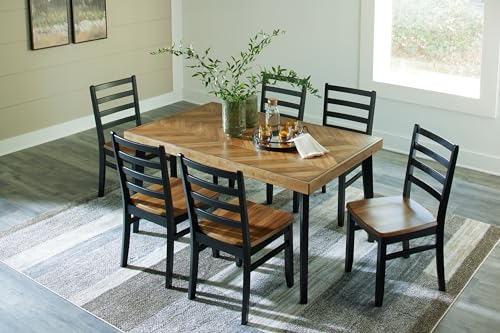 Signature Design by Ashley Caitbrook Rustic 7 Piece Dining Set, Include Table and 6 Chairs, Gray