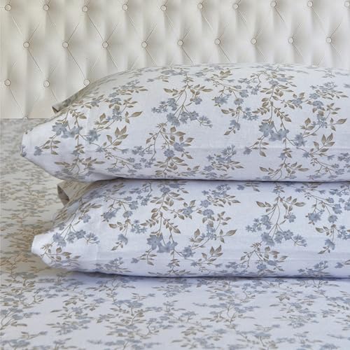 Elegant Comfort Ultra Soft 4-Piece 100% Turkish Cotton Flannel Sheet Set - Holiday Christmas Flannel Sheets, Warm and Cozy Premium Quality, Deep Pocket Fitted Sheet- Queen, Cozy Lodge