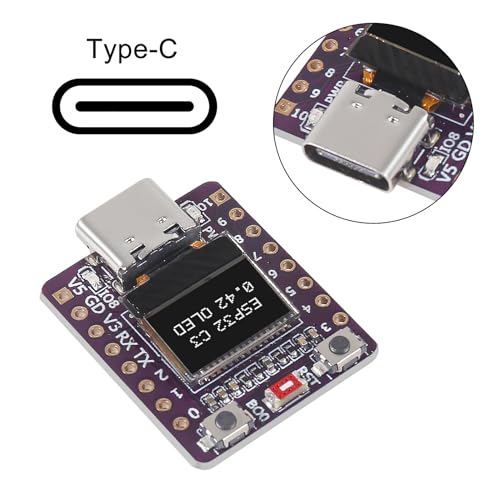 3PCS ESP32-C3 OLED Development Board with 0.42 Inch OLED Module Ceramic Antenna WiFi Bluetooth ESP32 Supermini Development Board