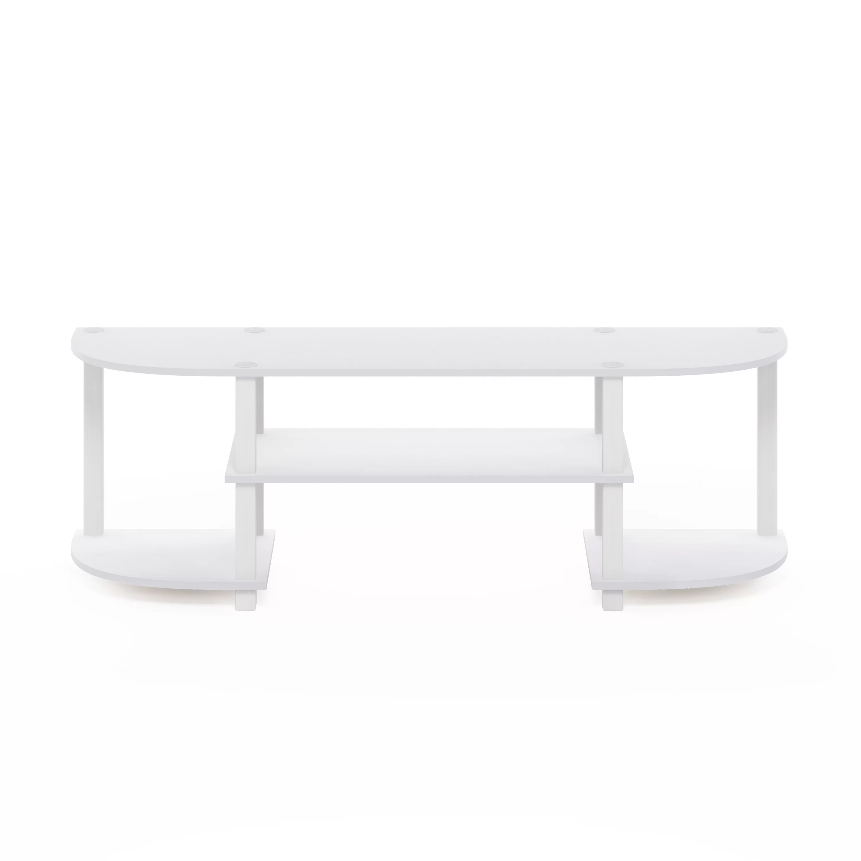 Furinno Turn-S-Tube Wide TV Entertainment Center, White