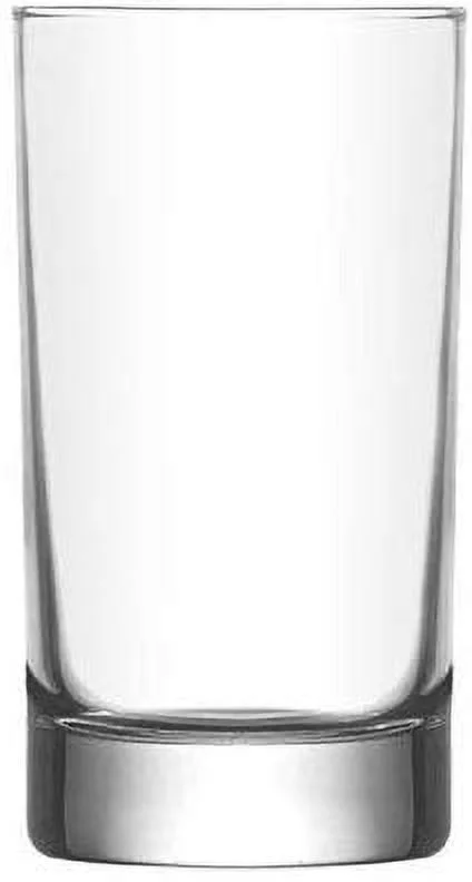 LAV Clear 5 Ounce Juice Glasses | Small Glasses ? Great for Children, Tasting, and Small Portions ? Thick and Durable ? For Water, Juice, or Soda ? Set of Six (6) 4? x 2? Clear Glass Tumblers