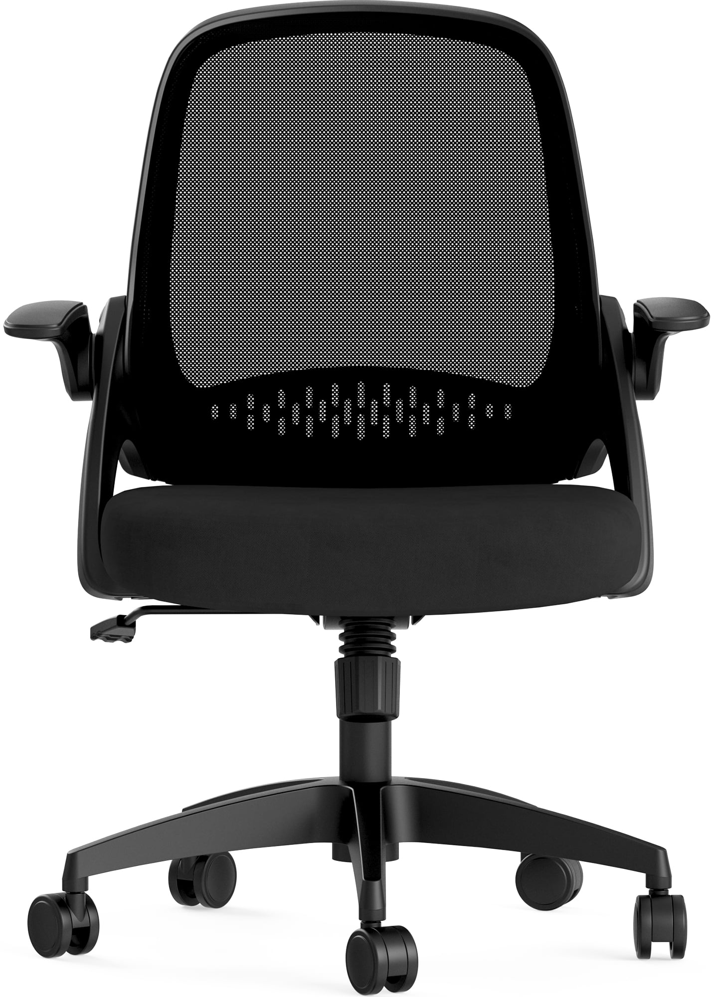 Hbada Office Task Desk Chair Swivel Home Comfort Chairs with Flip-up Arms and Adjustable Height, Black