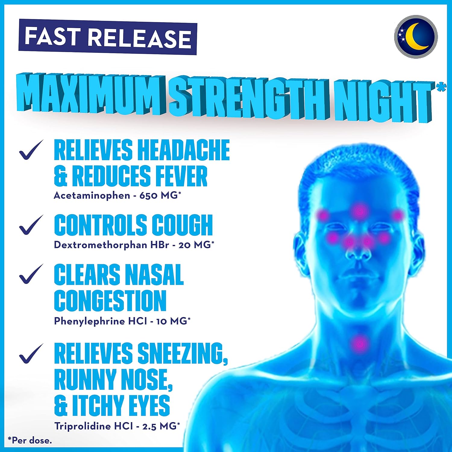 Maximum Strength Mucinex Sinus-Max Pressure, Pain & Cough & Nightshift Sinus Caplets, Fast Release, Powerful Multi-Symptom Relief, 20 caplets (12 Day time + 8 Night time)