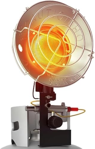 Buyplus Propane Heater 15,000BTU, Portable Outdoor Propane Heater with 3 Adjustable Modes & Safety Shut-off Valve, Single Tank Top Tent Heaters for Camping, Fishing, Outdoor Use, Silver