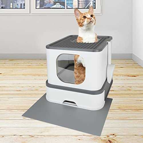 RIZZARI Millions Sold Wordwide Cat Litter Box Large Top Entry Anti-Splashing Litter Box with Lid - Pet Supplies online store