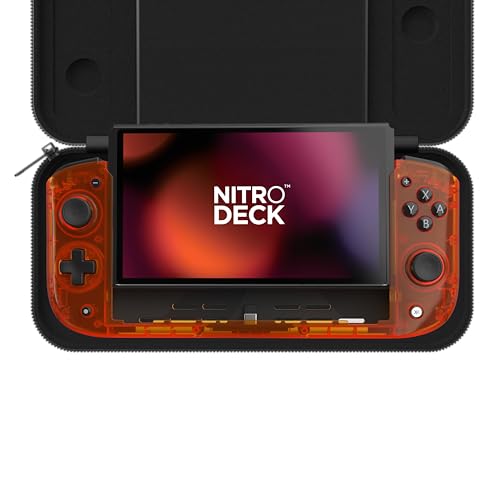 CRKD Nitro Deck Limited Edition with Carry Case - Professional Handheld Deck with Zero Stick Drift for Nintendo Switch and Switch OLED (Retro Purple - Nostalgia Collection)