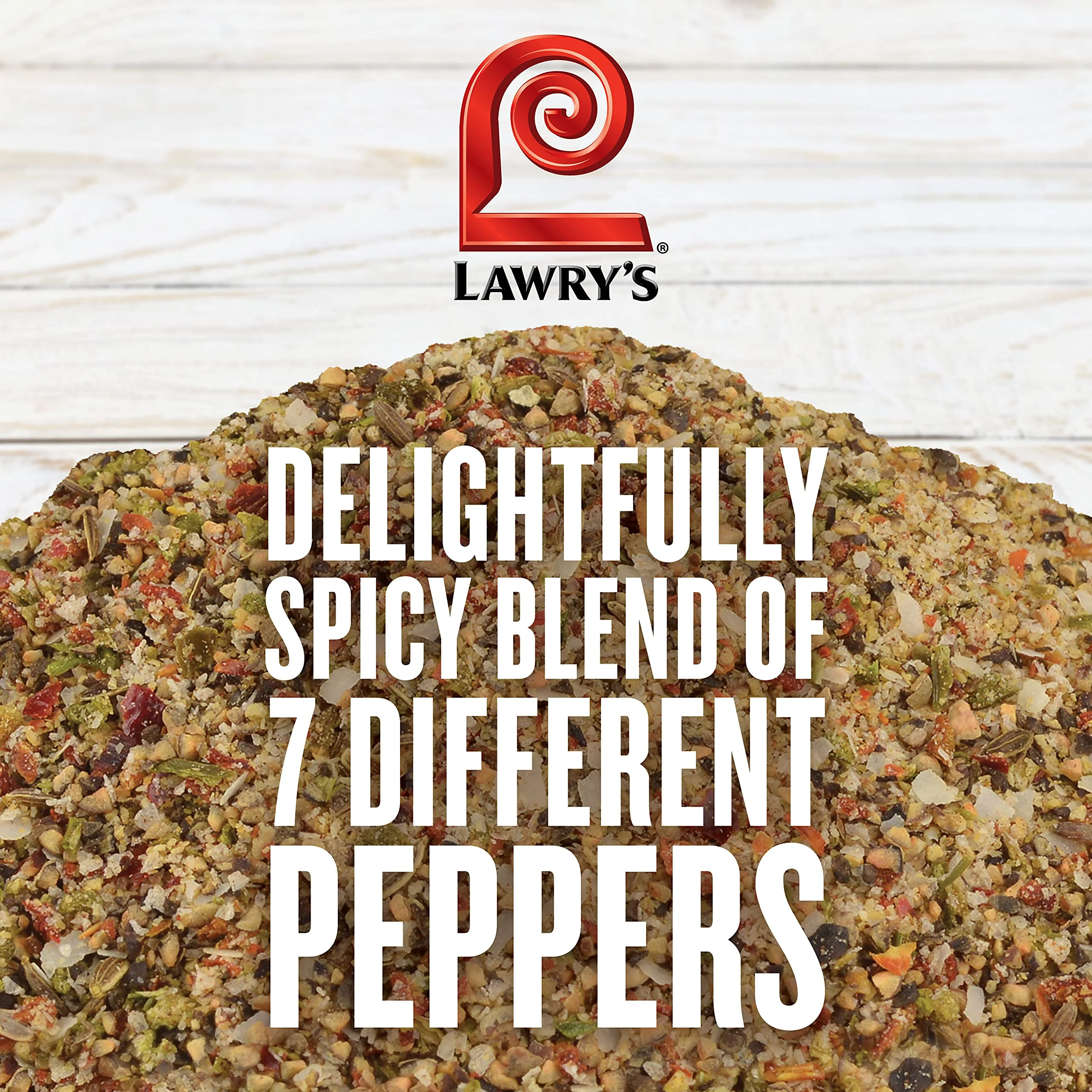 Lawry,S Pepper Supreme Seasoning Blend, 21 Oz - One 21 Ounce Container Of Seven Pepper Seasoning Including Black, White And Red Pepper, Perfect On Steak, Chicken, Eggs, Vegetables And More