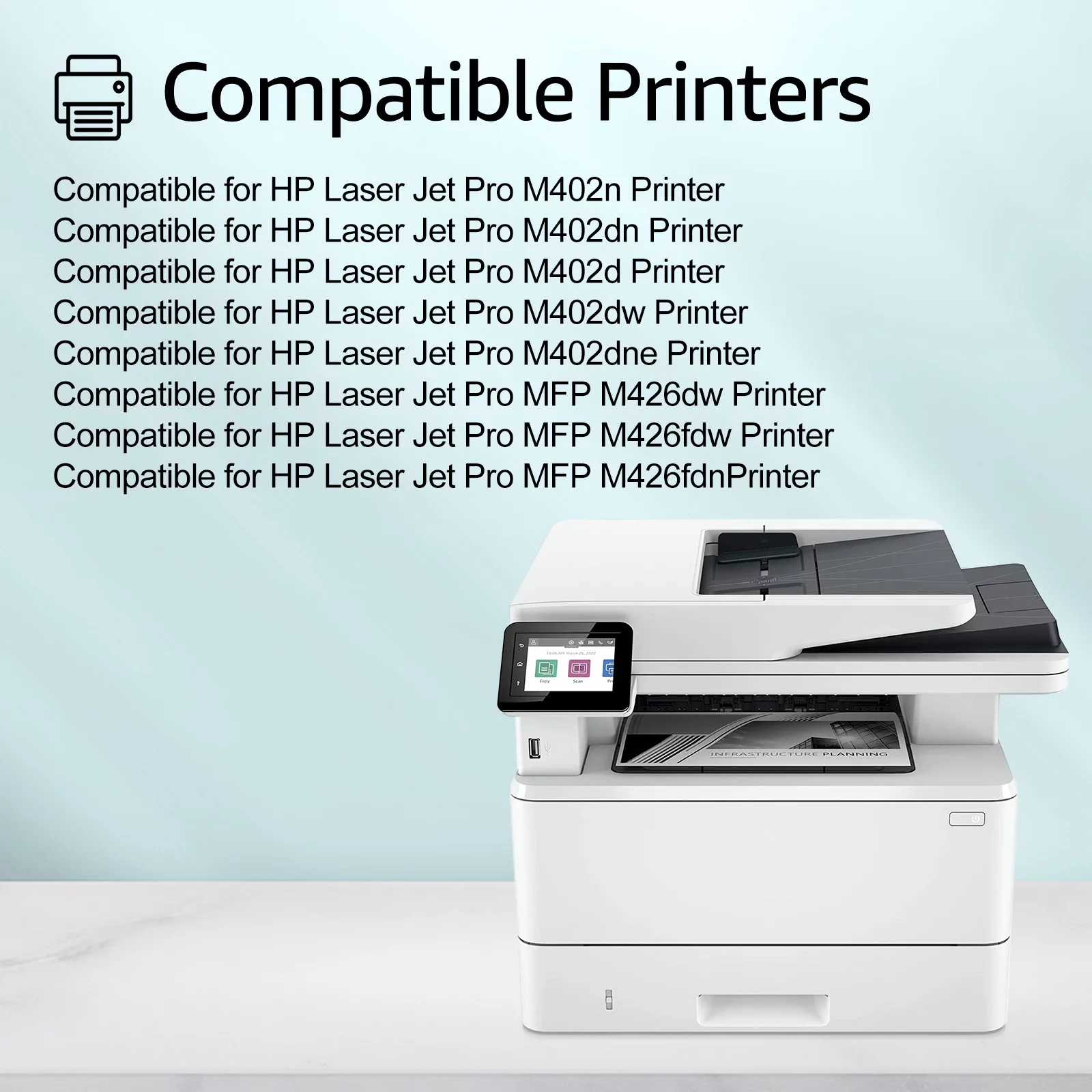 GREENCYCLE 8 Pack Compatible for HP 26A 26X CF226X Black Toner Cartridge Replacement with LaserJet Pro M402n M402dn M402dw Pro MFP M426dw M426fdw M426fdn Printer