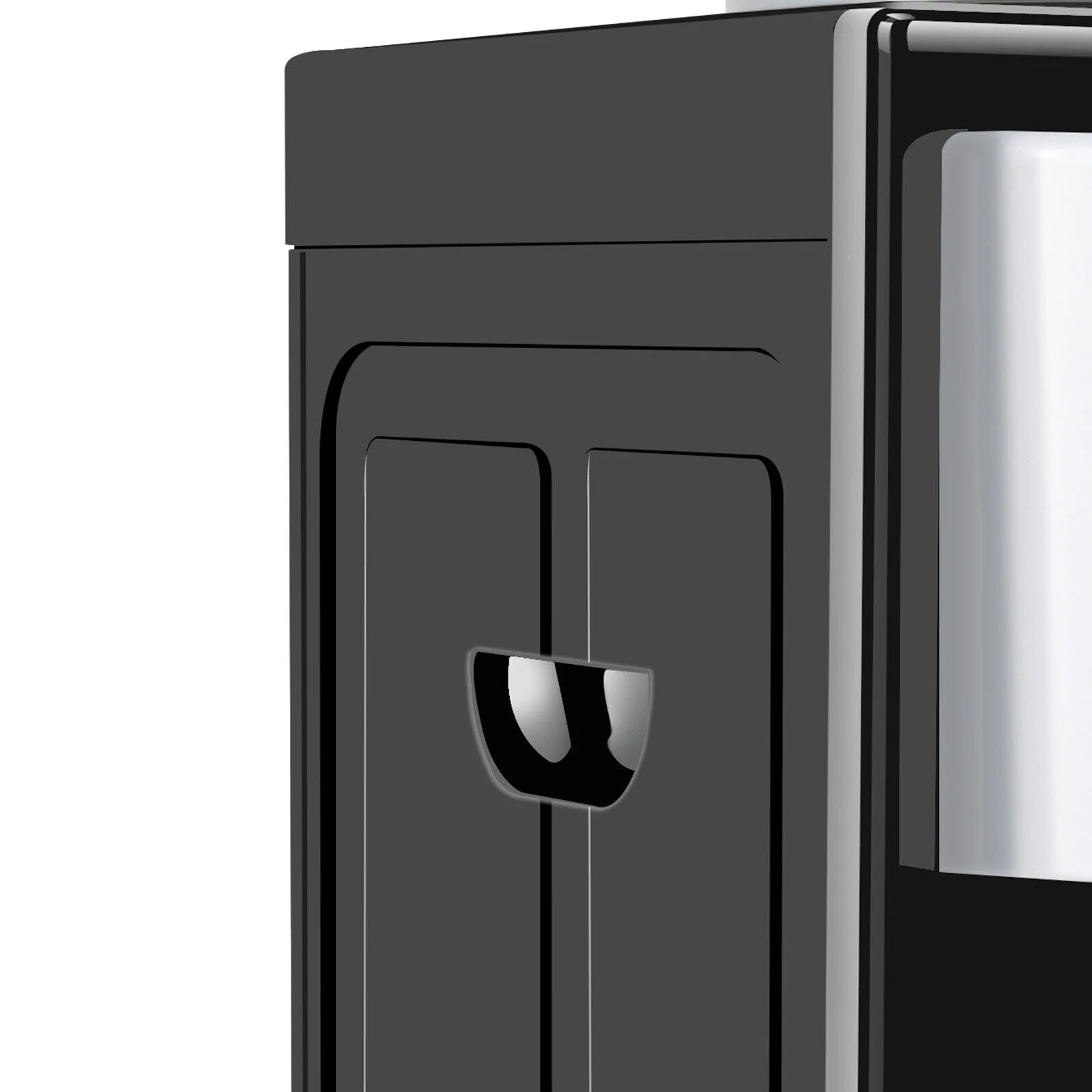 5 Gallon Top Loading Water Cooler Dispenser Countertop Hot+Cold Drinking Machine Black Water Temperature Optional