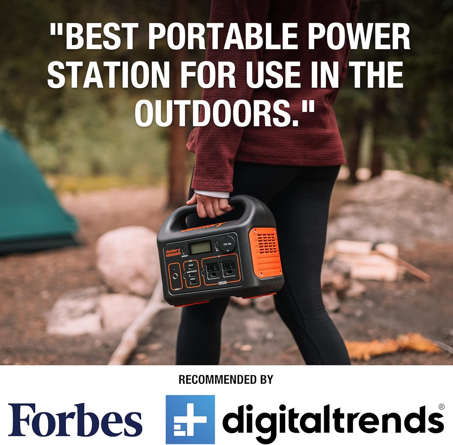 Jackery Portable Power Station Explorer 300, 293Wh Backup Lithium Battery, 110V/300W Pure Sine Wave AC Outlet, Solar Generator (Solar Panel Not Included) for Outdoors Camping Travel Hunting Blackout