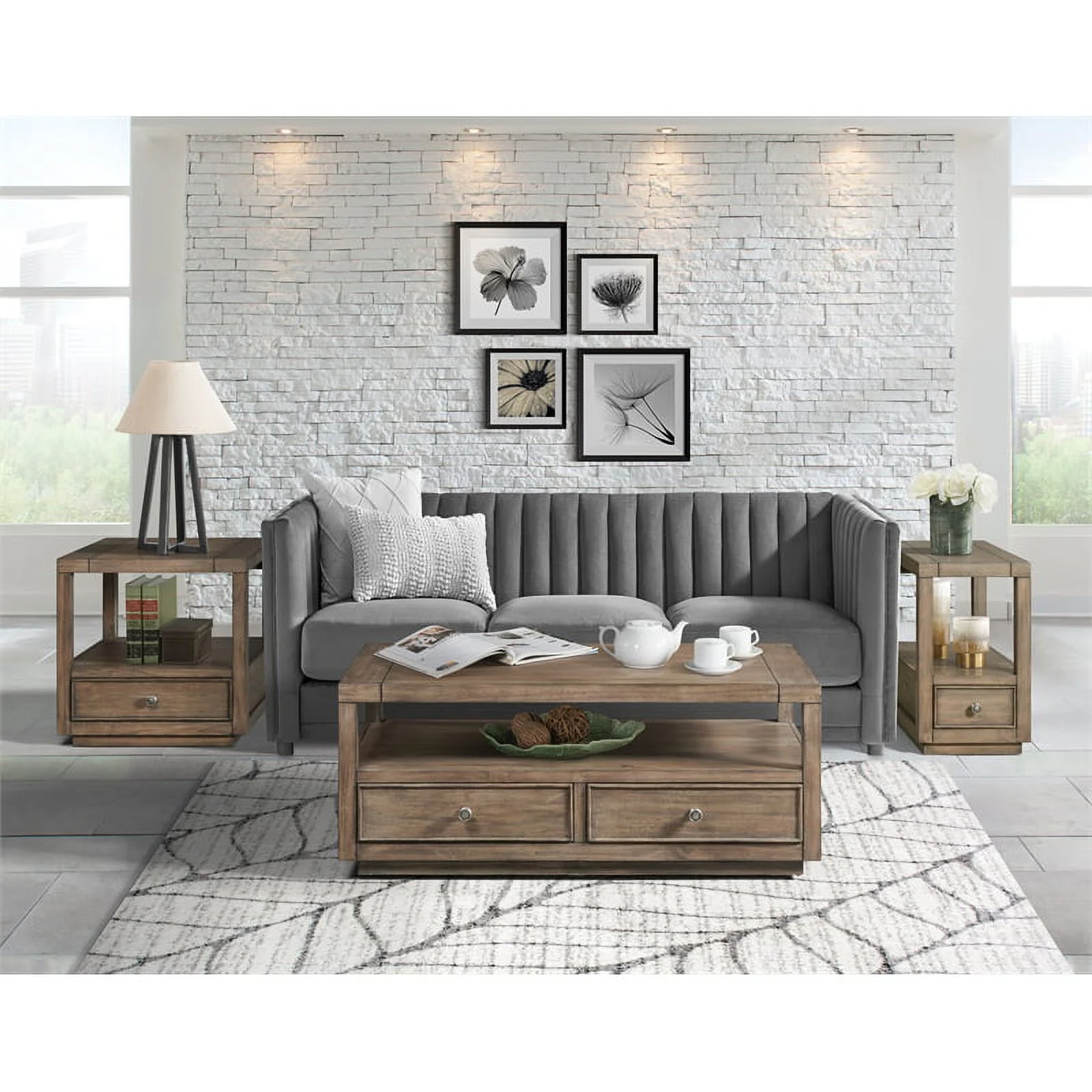 Riverside Furniture Denali  Wood Coffee Table  in Toasted Acacia Brown