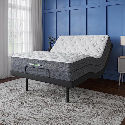 GhostBed Luxe 13 Inch Cool Gel Memory Foam Mattress - Cooling Technology & Comforting Pressure Relief, Twin XL