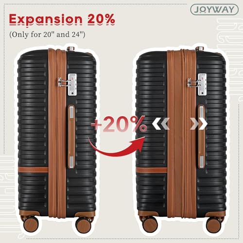 Joyway Expandable Carry on Luggage Sets Airline Approved, Lightweight Hard Shell 20 Inch Carry-on Suitcase with Spinner Wheels